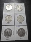 6 walking liberty Halfs 1933-S,1934-S,1939,1939-D,1941,and 1943