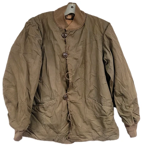 VINTAGE US ARMY FIELD JACKET M-1943 WWII PILE LINER MILITARY DISTRESSED SIZE 40