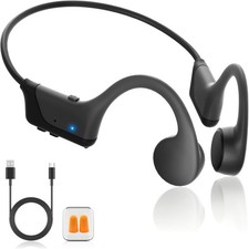 Bluetooth Bone Conduction Headphones Open Ear Waterproof 10H Sport Gray