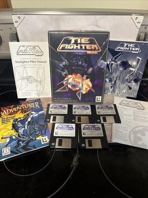 Complete Star Wars Tie Fighter Lucas Arts PC 3.5 Disk IBM PC/DOS Big Box 1994