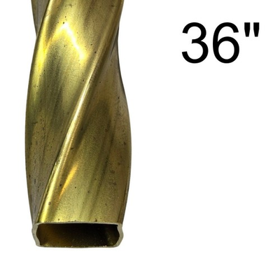 #ad #ad Square Twist Brass Tubing Pipe Pole Sleeves 36quot; x 7 8quot; Lamp Part x2 $64.99