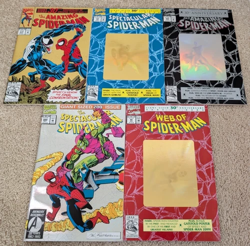 Amazing Spectacular Web Spider-Man #365 375 189 200 90 Hologram/Foil Set Marvel