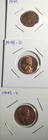1949 PDS Lincoln Wheat Red Cent Uncirculated 3 Coin Set