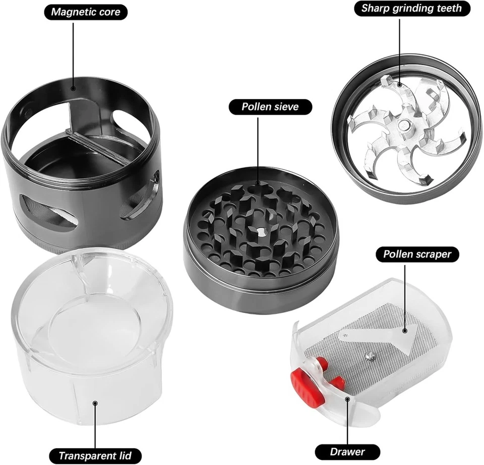 Hochwertiger Mini Grinder Kräutermühle Kurbelmühle Gewürzmühle - Bild 3 von 4