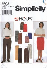 SIMPLE PANTS, SHORTS AND SKIRTS - Simplicity 7693, Misses' 12-14-16-18