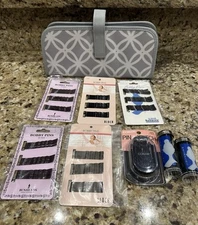 4 Compartment Roll up Makeup Cosmetic Organizer Bag With Hair Accessories NEW