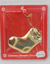 Gloria Duchin, Inc  Gold Tone Stocking Christmas Ornament