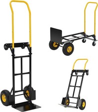 Convertible Hand Truck 2 in 1 Folding Dolly Cart 400 lbs Capacity Heavy Duty