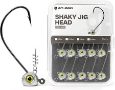 Shaky Head Jigs, Fisheye Stand-Up Style Weedless Fishing Jig Heads for Bass (15-