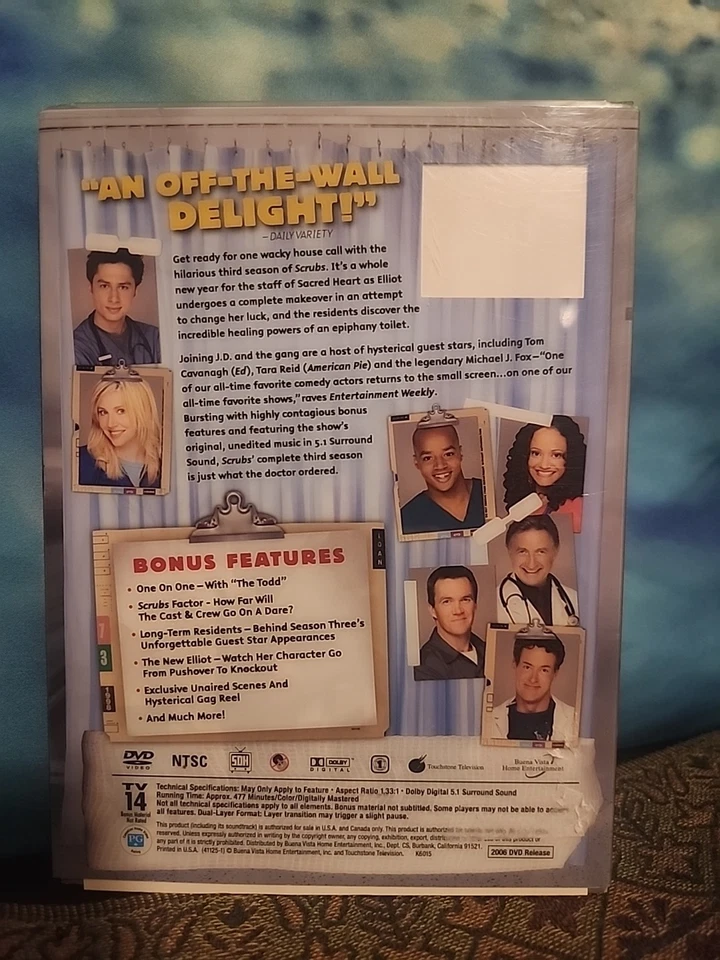 [Scrubs] The Complete Third Season DVD  3-DISC Set 2006 Foto 3 de 4
