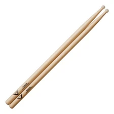 Vater Hickory Nylon Drumsticks 5A 5B Small Round Tip For Cymbal Clarity