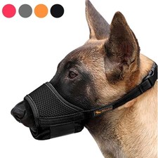 Hund Maulkorb, verstellbar, atmungsaktiv, Nylon, schwarz, Medium, sicher