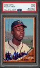 Hank Aaron 1962 Topps #320 Signed Dual Authenticated JSA PSA/DNA VG 3 Auto 10