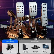Simjack Ut Sim Racing Pedals Complete Set Load Cell Brake Clutch Accelerator