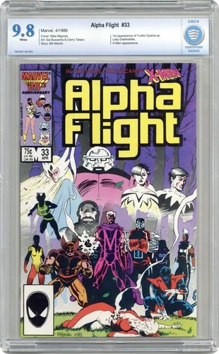 Alpha Flight #33D CBCS 9.8 1986 7001651-AA-002 1st app. Lady Deathstrike