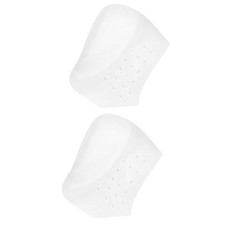 2 Pairs Reusable Silicone Heel Insole Elevation Pads Durable White Shoe Inserts