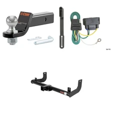 CURT Class 3 Tow Package Trailer Hitch, Wiring, Ball Mount - 13371, 56110, 45836