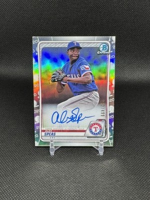 2020 Bowman Chrome 1st Prospect Autographs Alex Speas #CPA-AS Refractor /499 RC