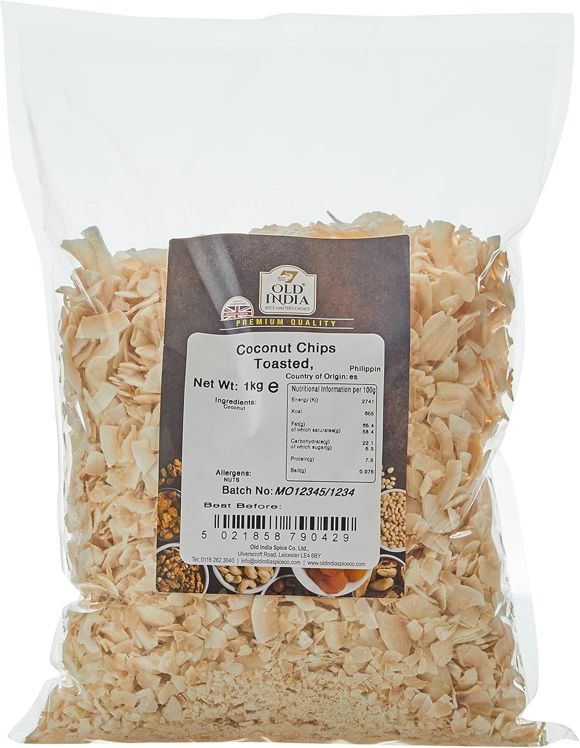 Old India Coconut Chips Toasted, 1kg