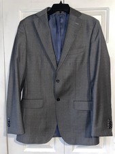 Suitsupply Pure Wool Super 110  s Vitale Barberis Canonico Blazer Men Gray Sz40