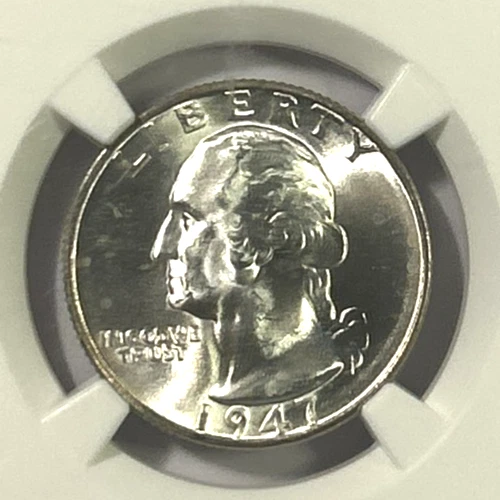 1947s Washington Silver Quarter MS65 NGC, Blast White! - Image 3 of 4