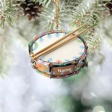 Drum Christmas Ornament Hand Drum Ornament Drummer Ornament Music Gift GLC056040
