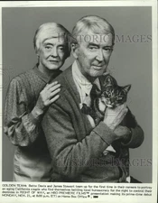 1983 Press Photo Bette Davis and James Stewart in "Right of Way." - mjx81366