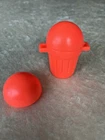 VTG 1990 TMNT Turtle Copter Trash Can & 2 lids Bomb Accessory  RARE SET