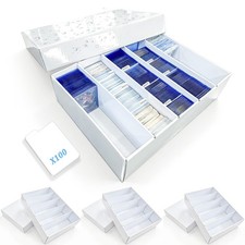 4-Pack Trading Card Storage Box - 5000ct TCG  3000ct Sports Card Organizer, Div