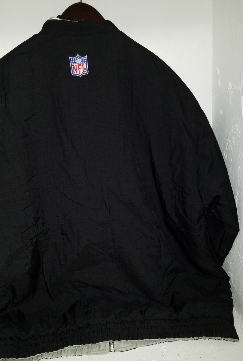 Vintage 90s RAIDERS REEBOK JACKET Two Sides Zippered Jacket Pro