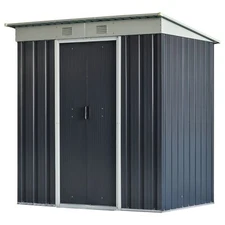 6x4 ft Outdoor Storage Shed Garden Tool House Organizer for Backyard Patio Lawn