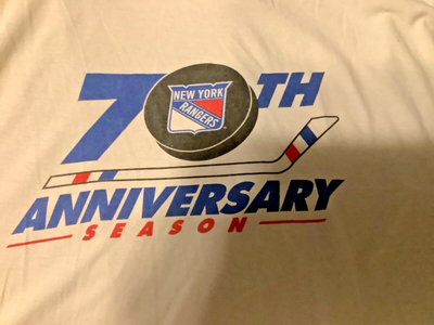 Calvin Klein x New York Rangers Shirt Men XL White 1995-96 70th 