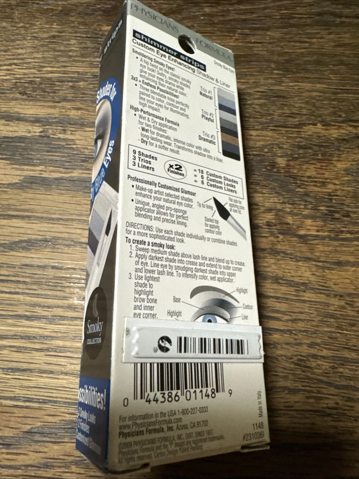 Physicians Formula Shimmer Strips Shadow Liner Smoky Blue Eyes 1148 Discontinued - Image 2 of 2