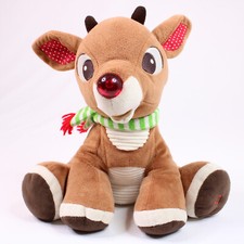Kids Preferred RUDOLPH The Red Nosed Reindeer Toy Soft Sitting Plush Scarf 10"