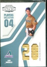 2004 Playoff Honors Players Coll Platinum Number #52 Luis Gonzalez AS Jersey /50