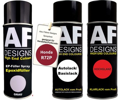 Epoxid Spraydose Set für Honda R72P Torino Red Perl Spraydose EP Grundierung Kla