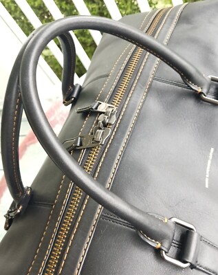 Coach LARGE 55586 Black Metropolitan 52 Leather Travel Duffel Bag Coach LARGE 55586 Black Metropolitan 52 Leather Travel Duffel Bag