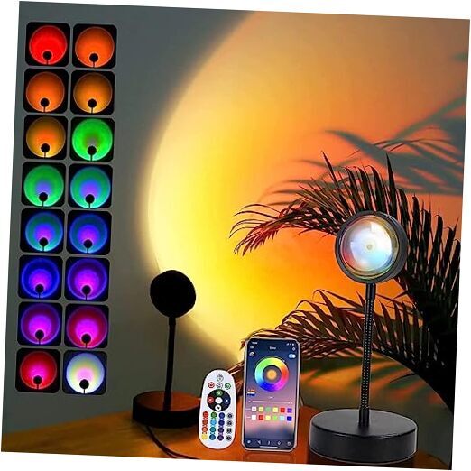 Sunset Lamp Projector Led Lights for Bedroom A- APP&Remote Control Countertop-image