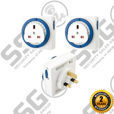 3 X STECKER MECHANISCHE SEGMENTZEIT ZEIT ZEITSCHALTUHR 24 STUNDEN NETZ 13A