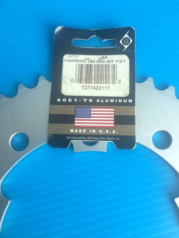 Plato Anillo Cohete Origin 8 46t 110/130 Hecho en EE. UU. 1/2 x 3/32 Plata Foto 2 de 3