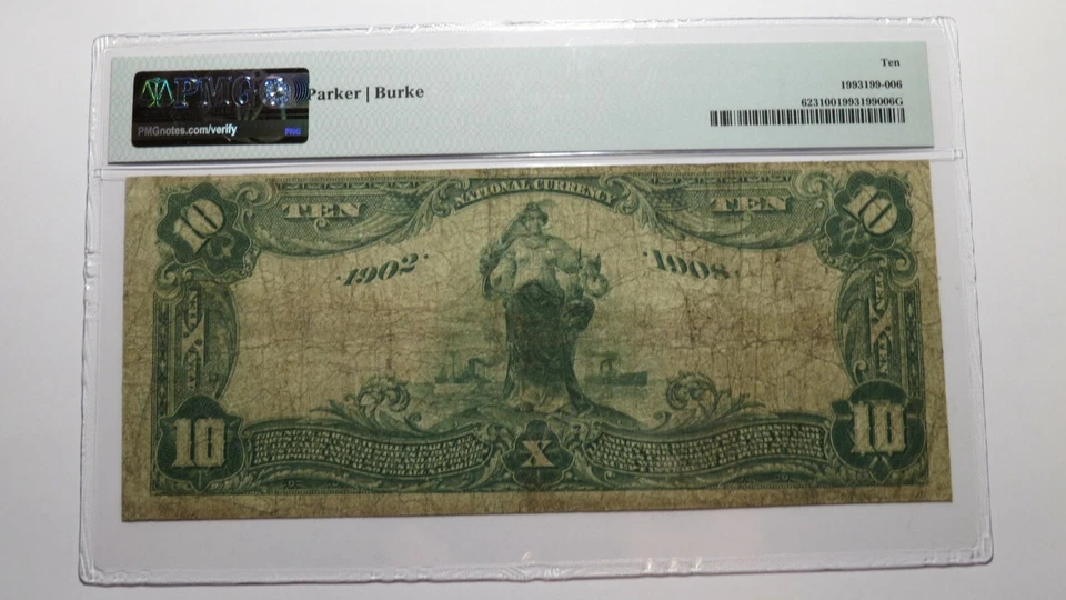 $10 1902 Kasson Minnesota MN National Currency Bank Note Bill Ch #10580 VG10 PMG - Image 4 of 4
