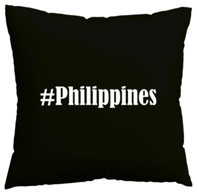 Kissenbezug #Philippines I love Philippines Schwarz 149032