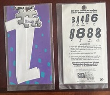 NOS "Dirt Digits" - Alpha Digit Letter "Z&rdquo; 2 pack 4" Helmet Sticker - Motorcross