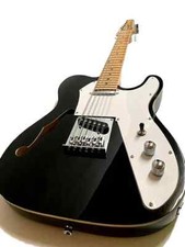 New Custom Made Tele Thinline Style  12 String Black Semi-hollow Electric Guitar