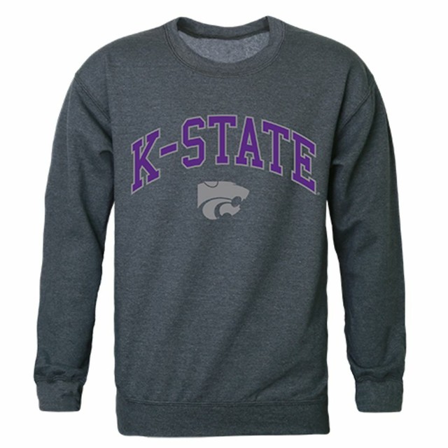 KSU Kansas State University Campus Sweatshirt Sweater Heather Charcoal | eBay