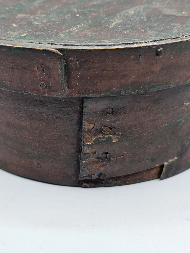 Antique Primitive Small 6.5" Diameter Pantry Box - Great Patina - Image 2 of 4