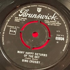 BING CROSBY Many Happy Returns Of The Day 1965 UK 7