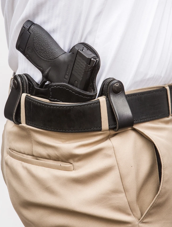 XTREME CARRY RH LH IWB Leather Gun Holster For Glock 17 22 31 w/ CT Laserguard - Image 3 of 3