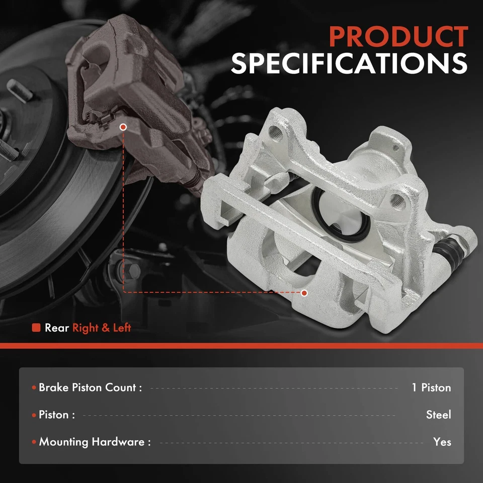 Pinza de freno trasera izquierda y derecha 2 piezas con pistón de metal para Honda CR-V 2017-2022 Foto 2 de 4