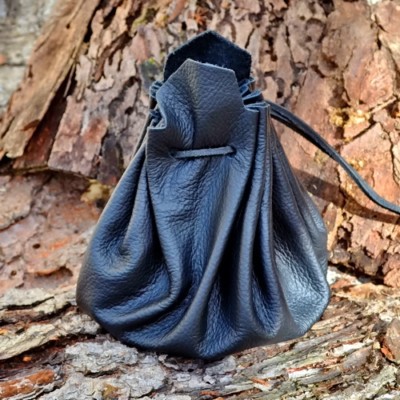Mittelalterlicher Lederbeutel / XL - Beutel, Leder, Säckchen, Mittelalter, LARP